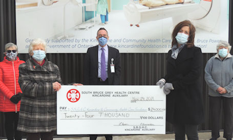 Kincardine hospital auxiliary presents $24,000 to hospital foundation
