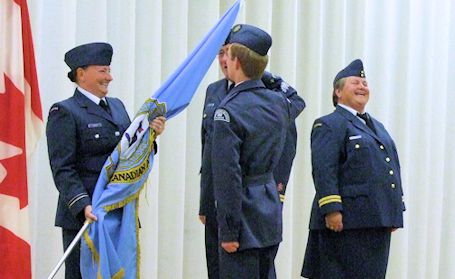 Lt. Sandra Benbow takes over command of the Kincardine Air Cadetse