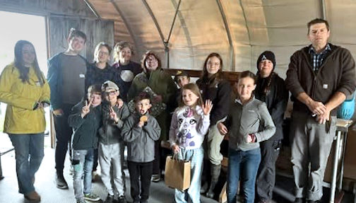 Ripley junior horticulturalists put garden patch to bed, and enjoy mud oven pizzas