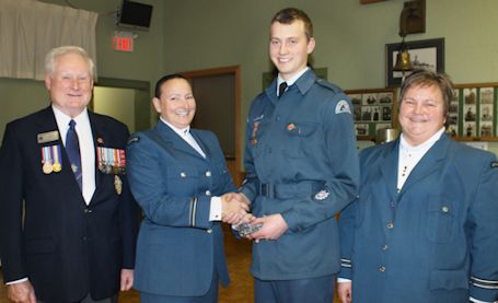 Promotions presented at Kincardine Air Cadets Christmas party