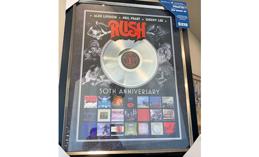 ​“Rush 50th Anniversary Collage with Platinum LP” is next print in Kincardine Hospital Auxiliary fund-raiser