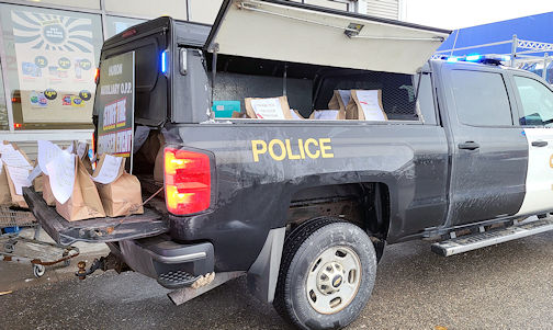 Huron County OPP food drive in Goderich is a success