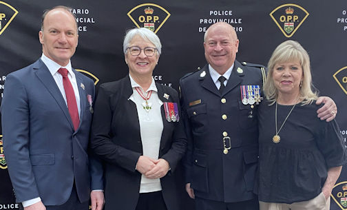 Two Lieutenant Governors travel to Ripley to honour retired security manager