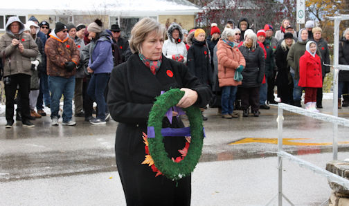 ​Crowd braves cold, snowy, windy weather at Kincardine Remembrance Day Ceremony