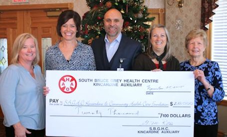 Kincardine hospital auxiliary donates $20,000 to hospital foundation