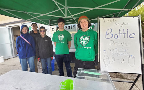 ​Kinetic Knights hold successful Bottle Drive, help Rotary Club with roadside clean-up